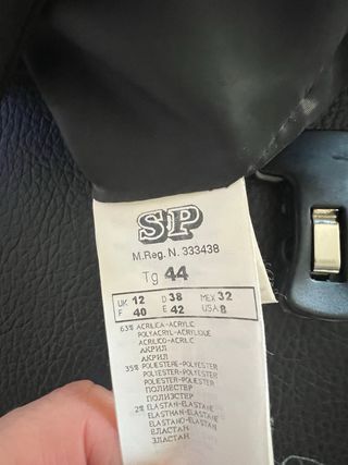 Giacca Motivi Nera Cropped Elegante L