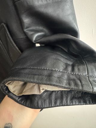 Chaqueta de cuero negra hombre