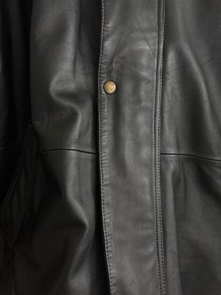 Chaqueta de cuero negra hombre