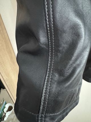 Chaqueta de cuero negra hombre