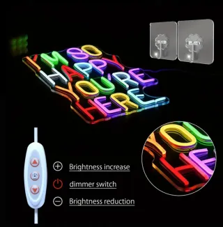 Lampada Neon Led "I'M SO Happy You're Here"