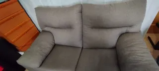 Sofá 2 plazas tela gris