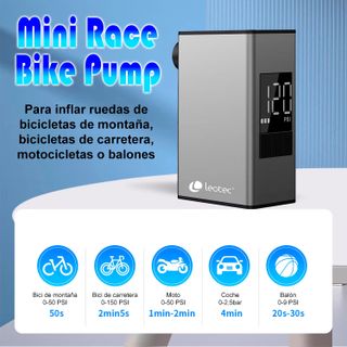 Mini compresor aire Leotec Ultraflate 150PSI NUEVO