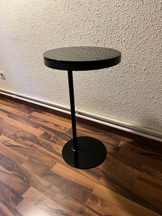 Mesita auxiliar redonda negra