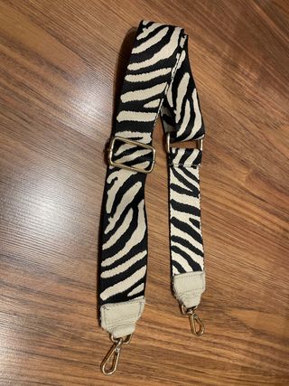 Correa de bolso estampado cebra