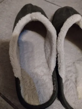 Ciabatte scamosciate con pelo