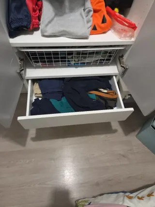 Armario Ikea SMÅSTAD gris y blanco