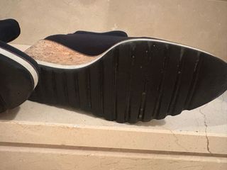 Botines negros plataforma lona muy cómodos