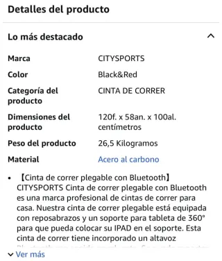 Cinta de correr CITYSPORTS prácticamente nueva