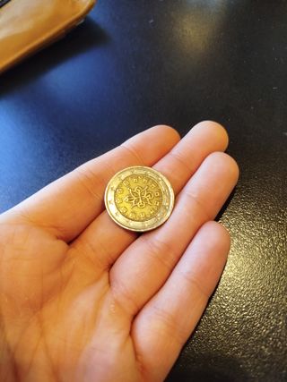 Moneda de 2€, Portugal 2002 error acuñación