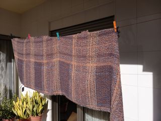 Chal de lana multicolor con brillo