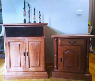 conjunto muebles de algarrobo macizos
