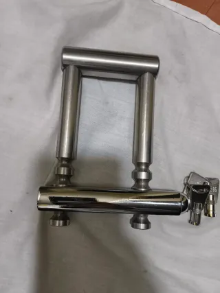 2 candados Ballesta Acero Inoxidable macizo