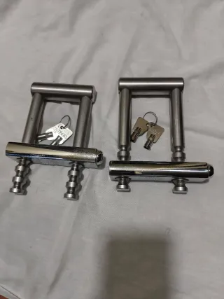 2 candados Ballesta Acero Inoxidable macizo