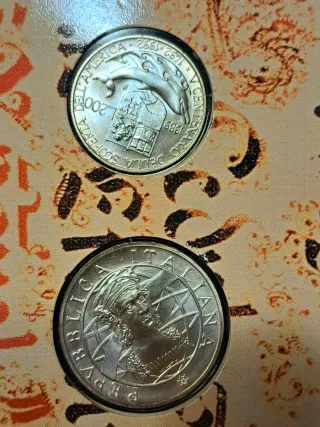 Dittico Argento Italia 1989 V Centenario America