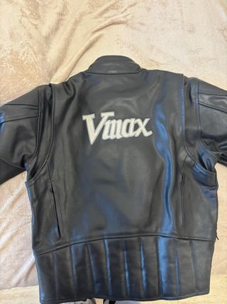 Chaqueta de cuero Vmax para moto talla L
