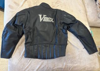 Chaqueta de cuero Vmax para moto talla L