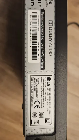 Reproductor Blu-ray 4K LG UBK80