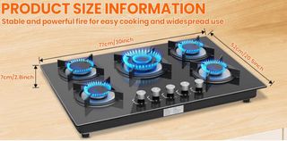 Placa de gas 5 fuegos