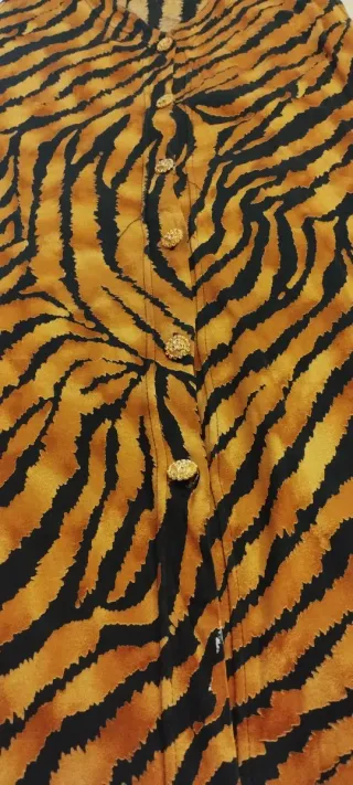 Abito camicia smanicato fantasia zebra