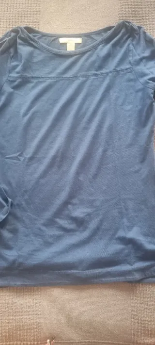 Camiseta azul manga larga