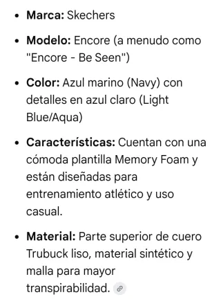Zapatillas Skechers Encore Mujer Talla 40