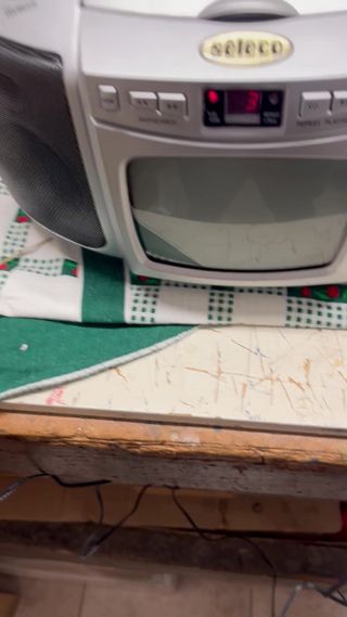 Walkie TV Bianco Nero CD Player AM/FM Radio