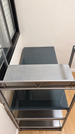 Tavolo da lavoro professionale in vetro temperato/metallo