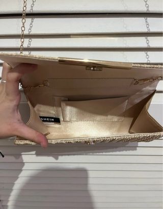 Bolso de hombro mano fiesta dorado Shein nuevo