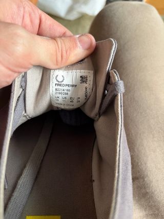 Zapatillas Fred Perry Grises Talla 45