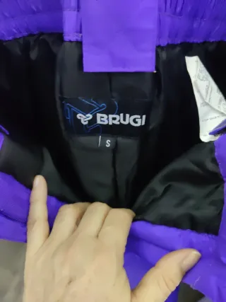 Pantalón de esquí morado con tirantes