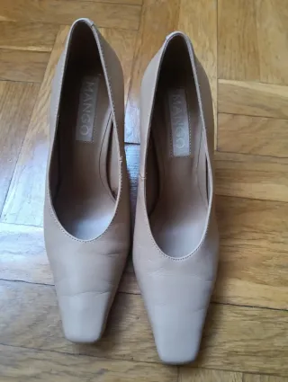 Zapatos de piel Mango beige