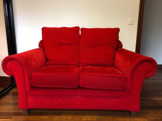 Sofá de 2 plazas rojo