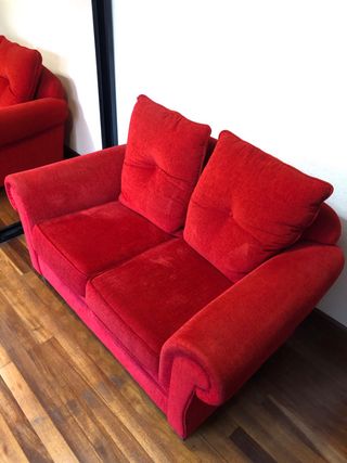 Sofá de 2 plazas rojo