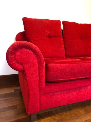 Sofá de 2 plazas rojo