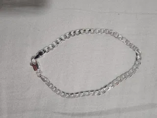 Pulsera cadena plateada bisutería