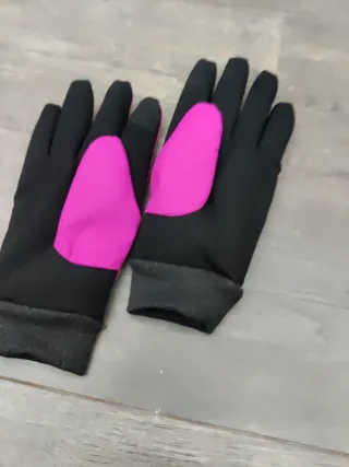 Guantes de esquí Lurflze rosas y negros