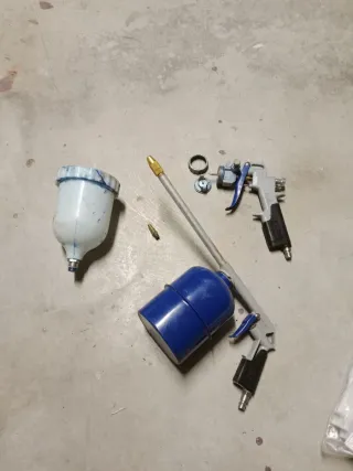 Pistola Pintar Compresor + Recipientes