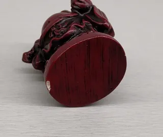 Statuetta Buddha Felice Rosso