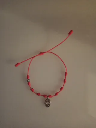 Pulsera Rabat Plata y Rojo