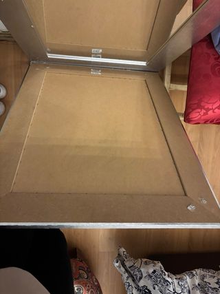 Espejo plateado grande