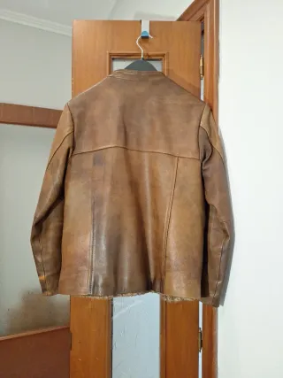 Chaqueta de piel auténtica para invierno hombre