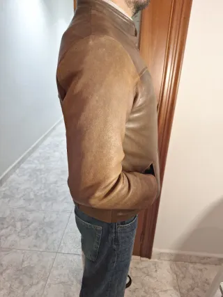 Chaqueta de piel auténtica para invierno hombre