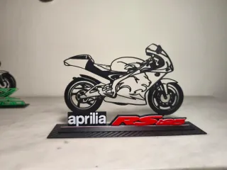 Silueta 3D Moto Aprilia RS 125