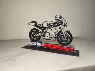 Silueta 3D Moto Aprilia RS 125