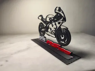 Silueta 3D Moto Aprilia RS 125