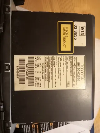 Radio Toyota Auris 2008