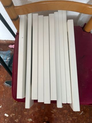 Litera matrimonial de madera blanca negociable