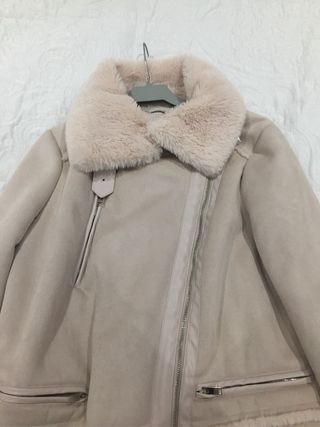 Abrigo mujer forrado de pelo suave