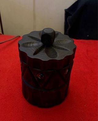 Joyero Madera Rústico Tapa Cubo